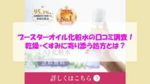 REISE ブースターオイル化粧水の口コミ調査!乾燥・くすみに寄り添う処方とは?