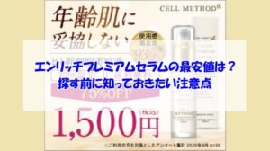 エンリッチプレミアムセラムの最安値は？探す前に知っておきたい注意点