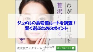 ジュメルの最安値ルートを調査！賢く選ぶためのポイント