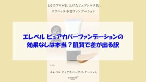 エレベル ピュアカバーファンデーションの効果なしは本当？肌質で差が出る訳